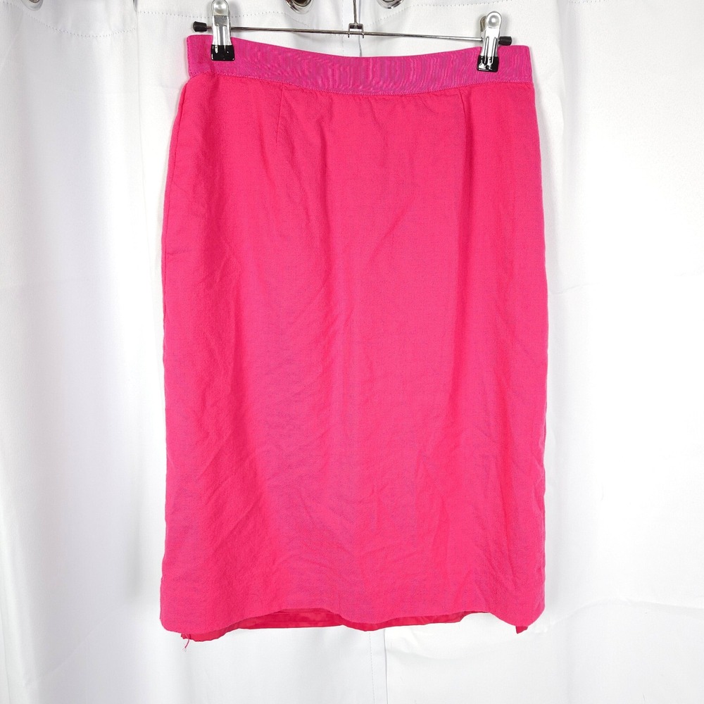 Kate Spade New York Pink Wool Spandex Midi‎ Pencil Skirt Women's 8 28x24